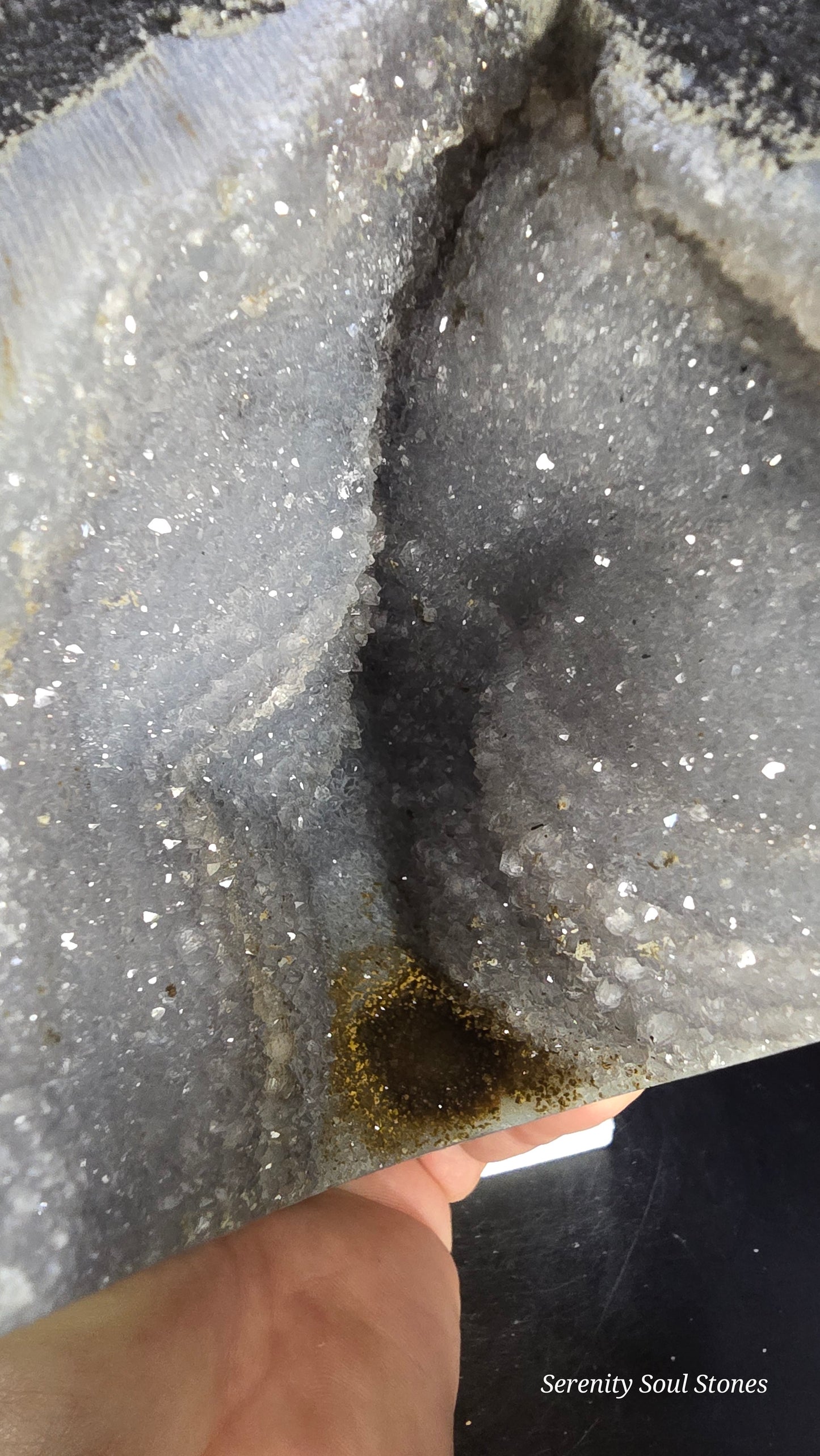Blue Chalcedony Druzy Quartz Geode “The Wishing Well” – Minas Gerais, Brazil – 4.66 lbs