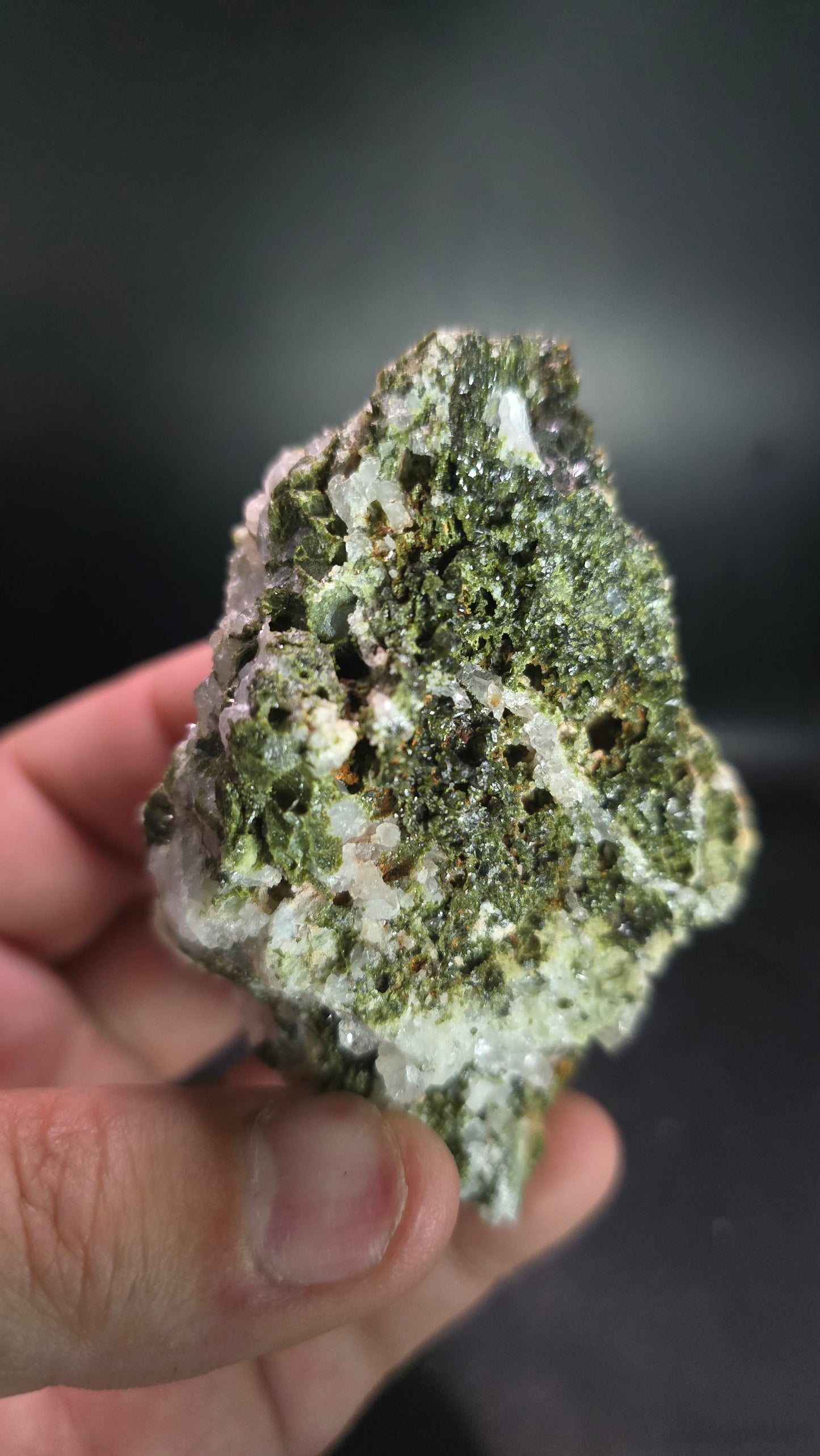 Fairy Forest Epidote & Quartz Cluster – Eastern Anatolia, Turkey – 0.41 lbs