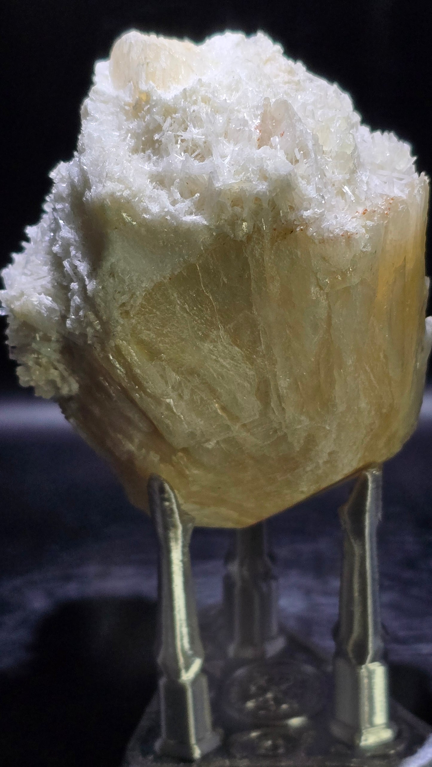 Scolecite Over Stilbite Specimen – Maharashtra, India – 4.5 oz