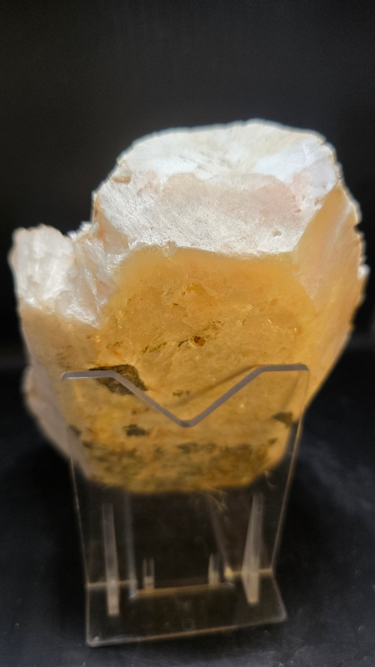 Okenite on Stilbite Matrix – Deccan Traps, Maharashtra, India – 2.01 lbs