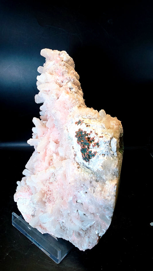 Pink & White Pearl Stilbite Formation – Maharashtra, India – 1.3 lbs