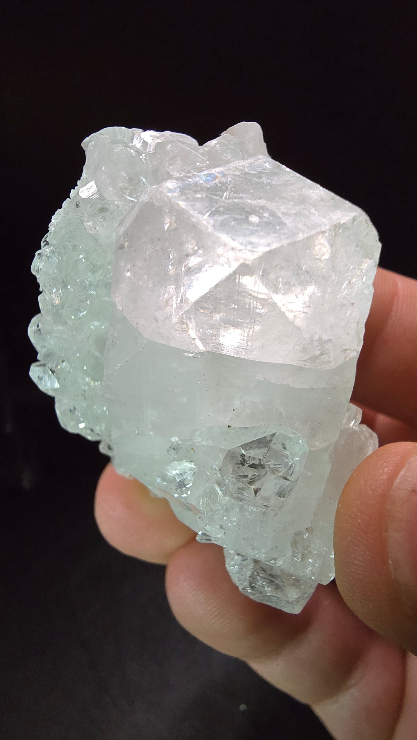 Diamond Apophyllite Cluster – Maharashtra, India – 57 Grams