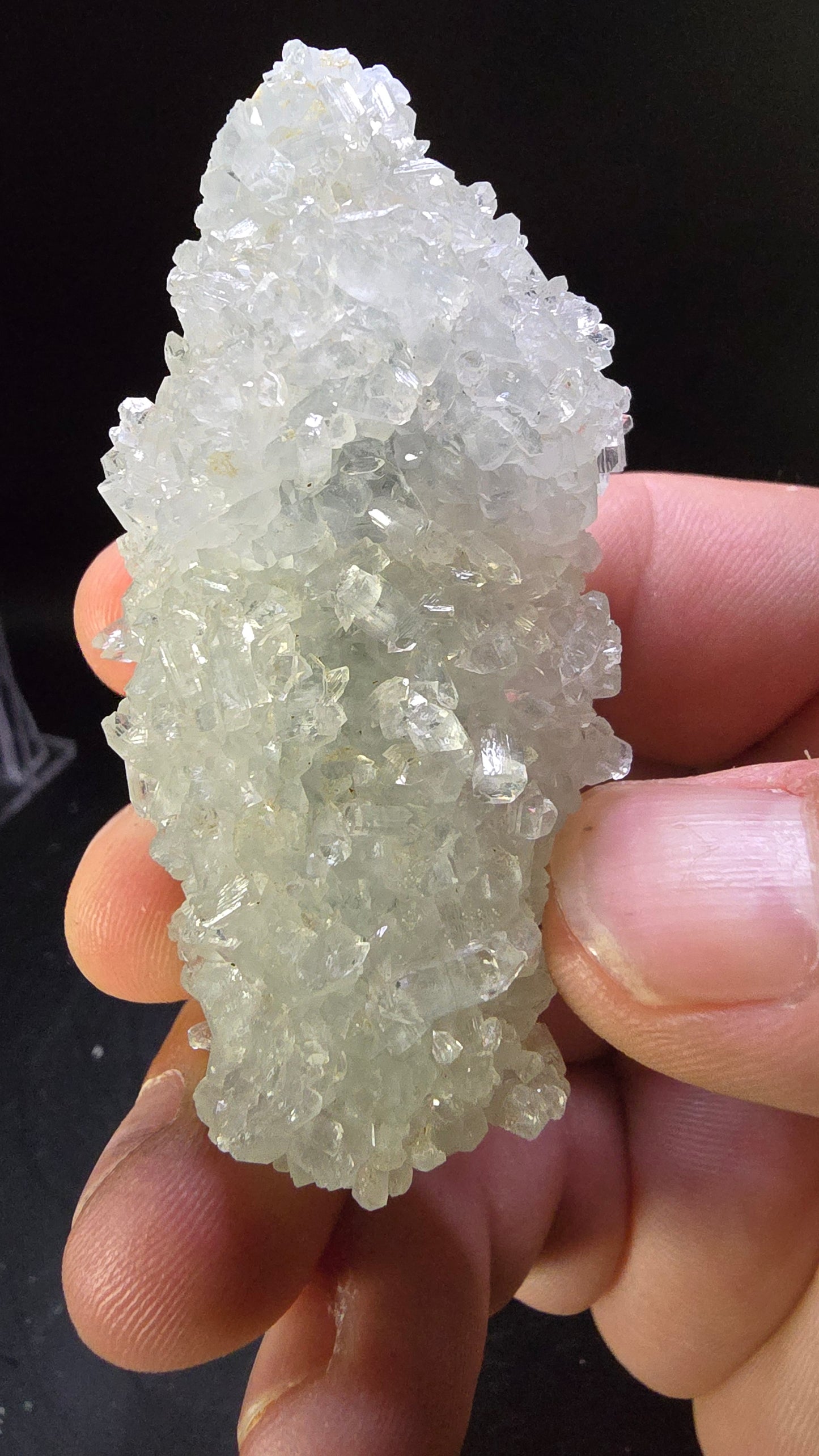 Diamond Apophyllite Stalactite – Maharashtra, India – 0.14 lbs