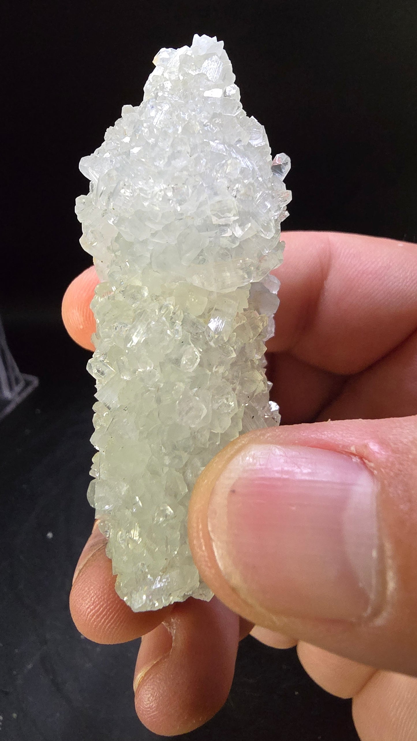 Diamond Apophyllite Stalactite – Maharashtra, India – 0.14 lbs