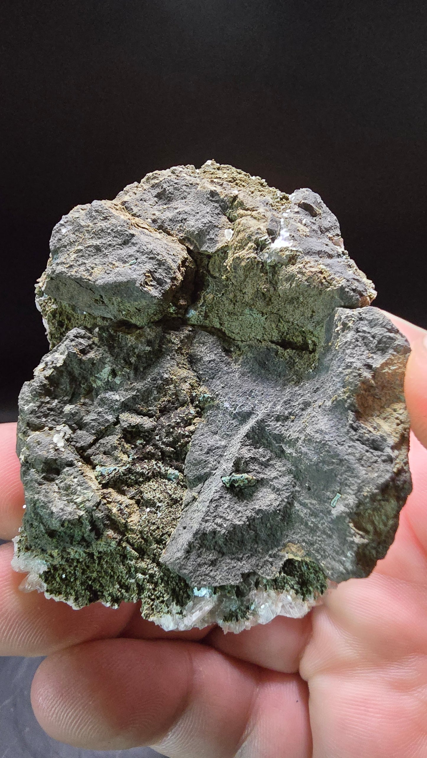 Titanium & Pink Heulandite Needles on Basalt – Maharashtra, India – 0.13 lbs