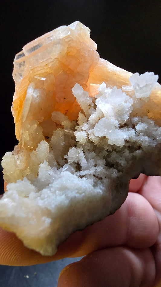 Peach Stilbite with Garden Apophyllite Cluster – Maharashtra, India – 0.10 lbs