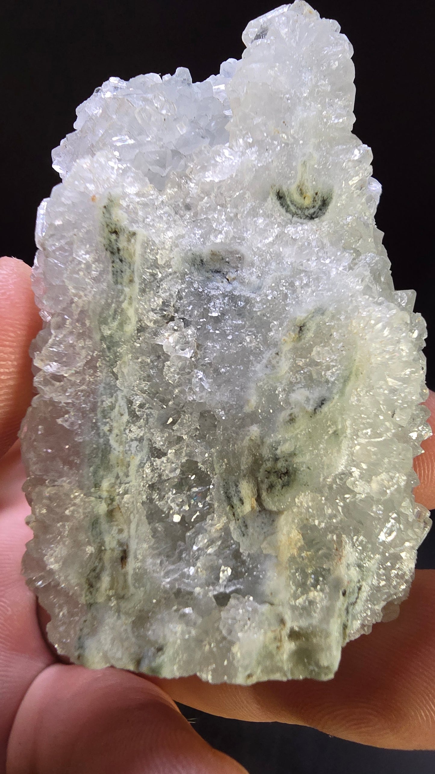 Diamond Apophyllite Druzy Stalactite – Maharashtra, India – 0.20 lbs