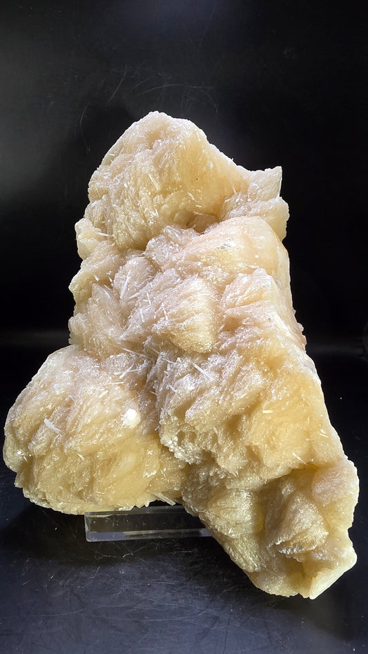 "Himalayan" Stilbite with Scolecite Needle Spray – Maharashtra, India – 2.30 lbs