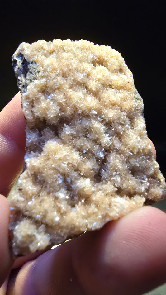 Peach Heulandite Druzy Formation – India – 0.11 lbs