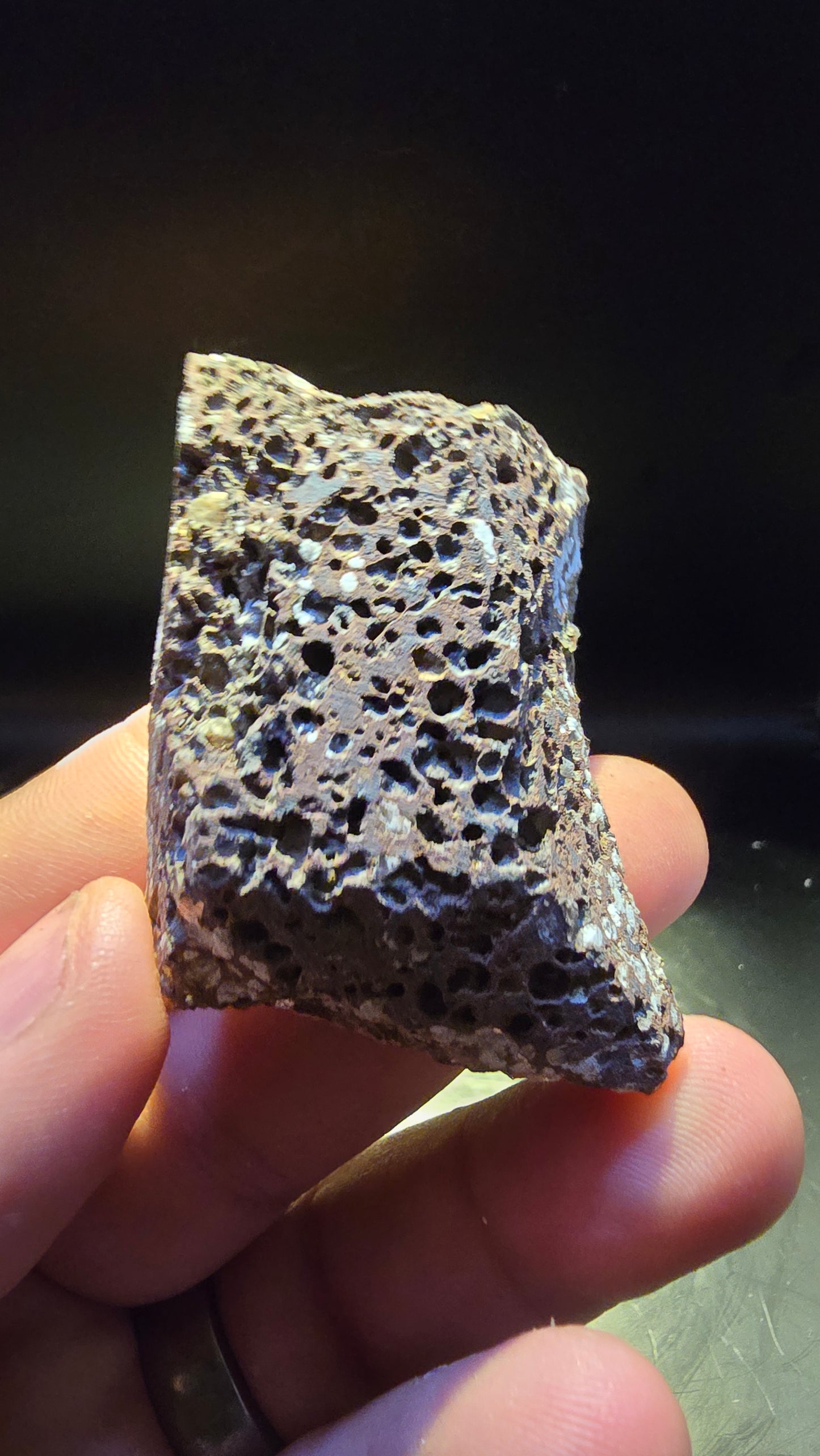 Peach Heulandite Druzy Formation – India – 0.11 lbs
