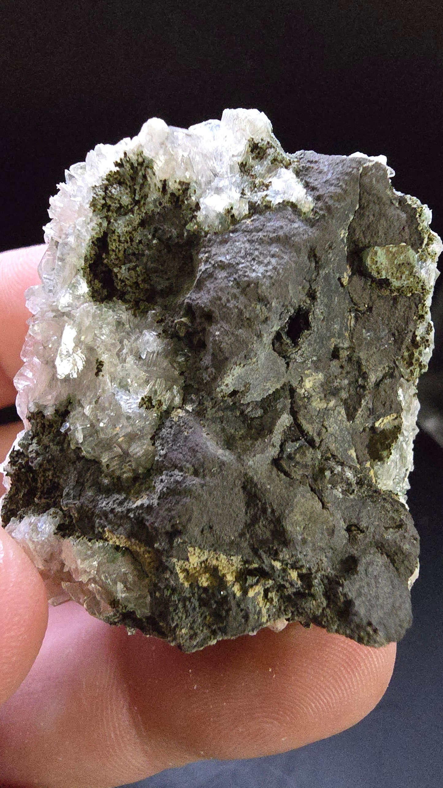 Titanium-Colored Barite with Heulandite – Deccan Traps, Maharashtra, India – 0.11 lbs
