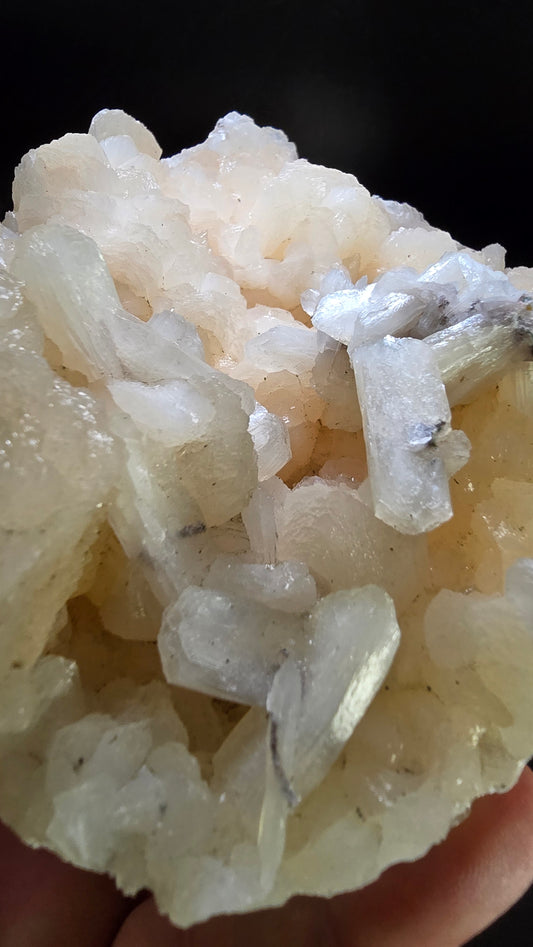 Stilbite with Pearl White Stilbite Blades – Deccan Traps, Maharashtra, India – 2.14 lbs