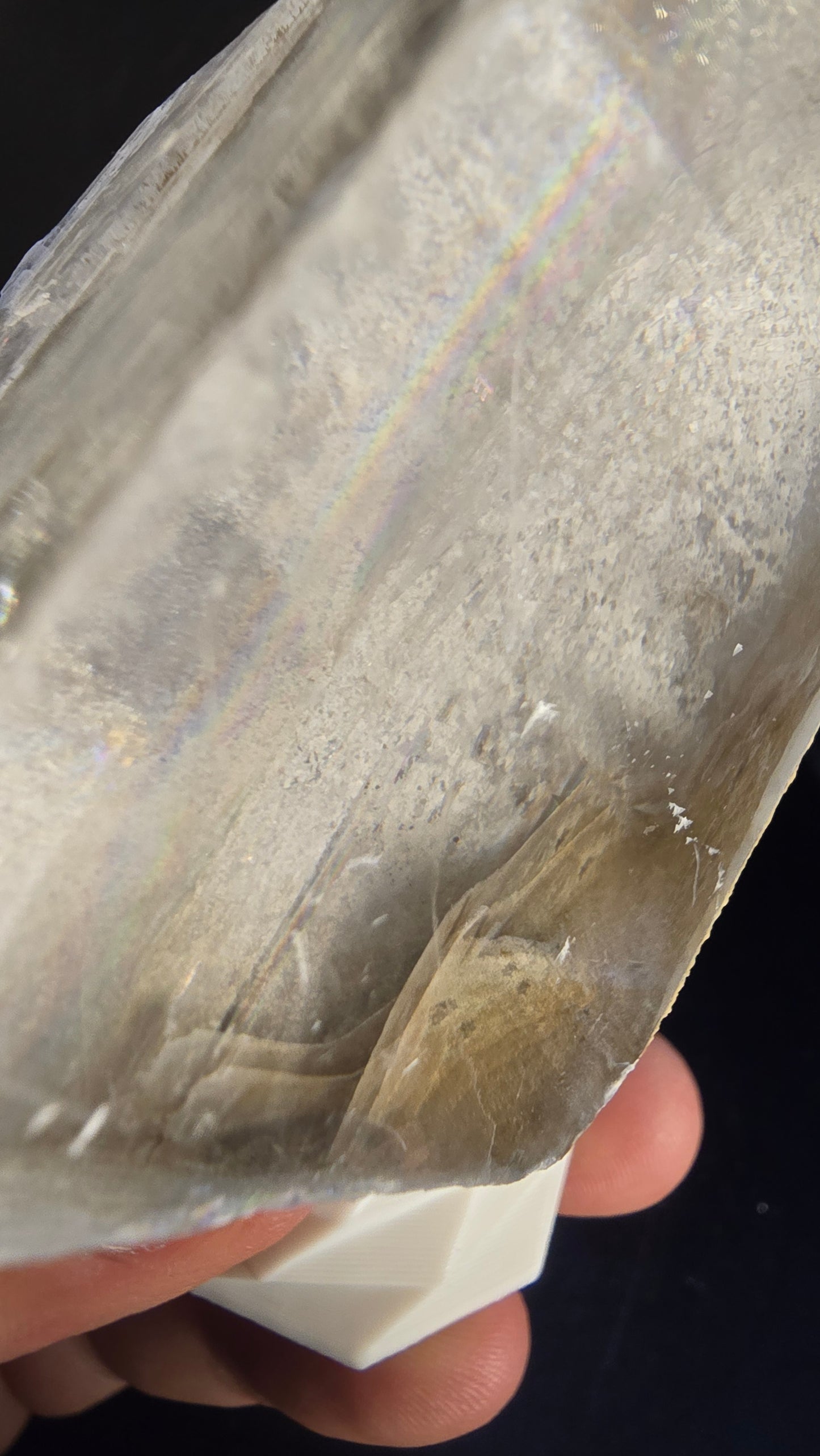 Garden Optical Calcite with Rainbows – Maharashtra, India – 0.41 lbs