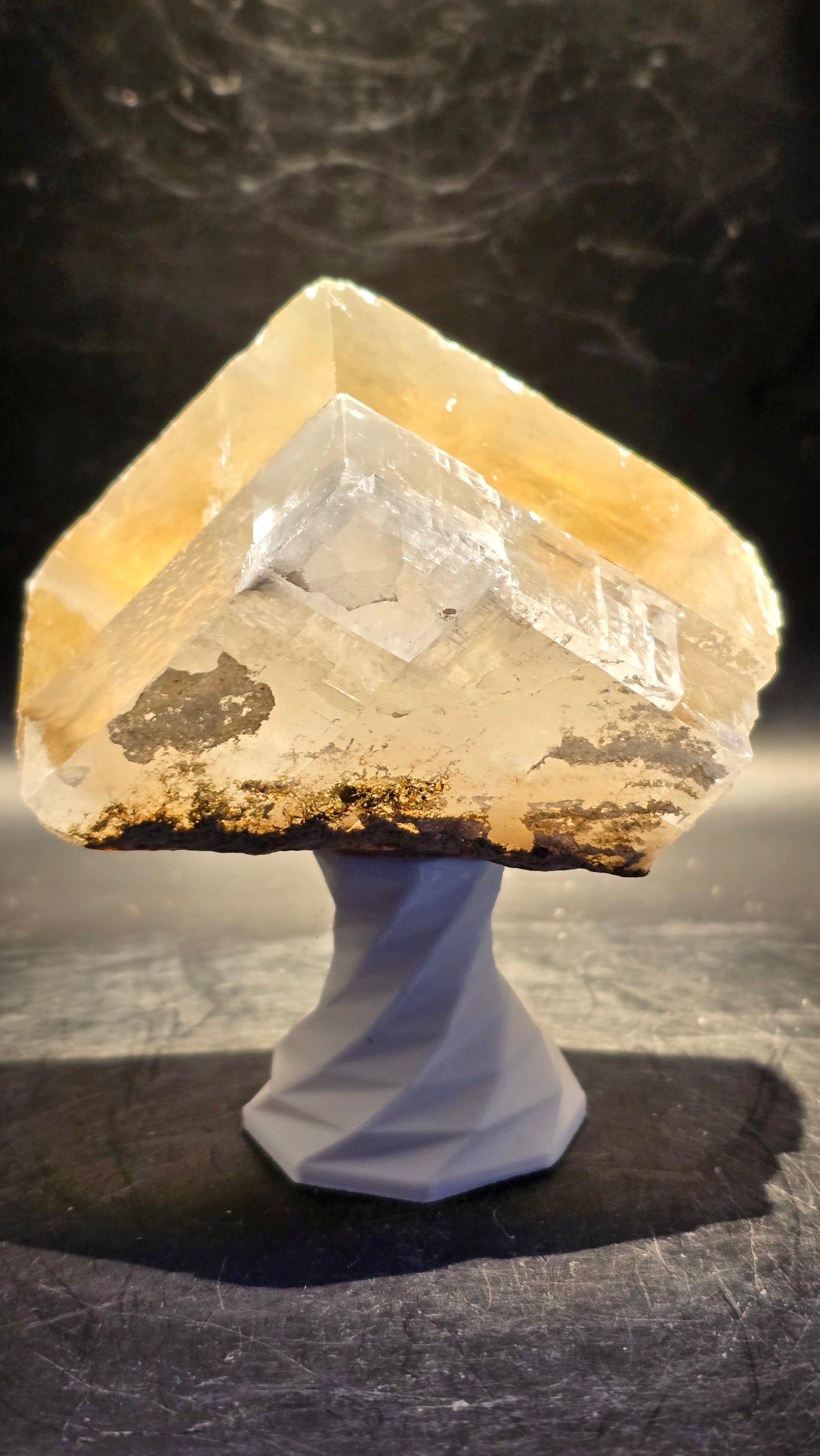 Garden Optical Calcite with Rainbows – Maharashtra, India – 0.41 lbs