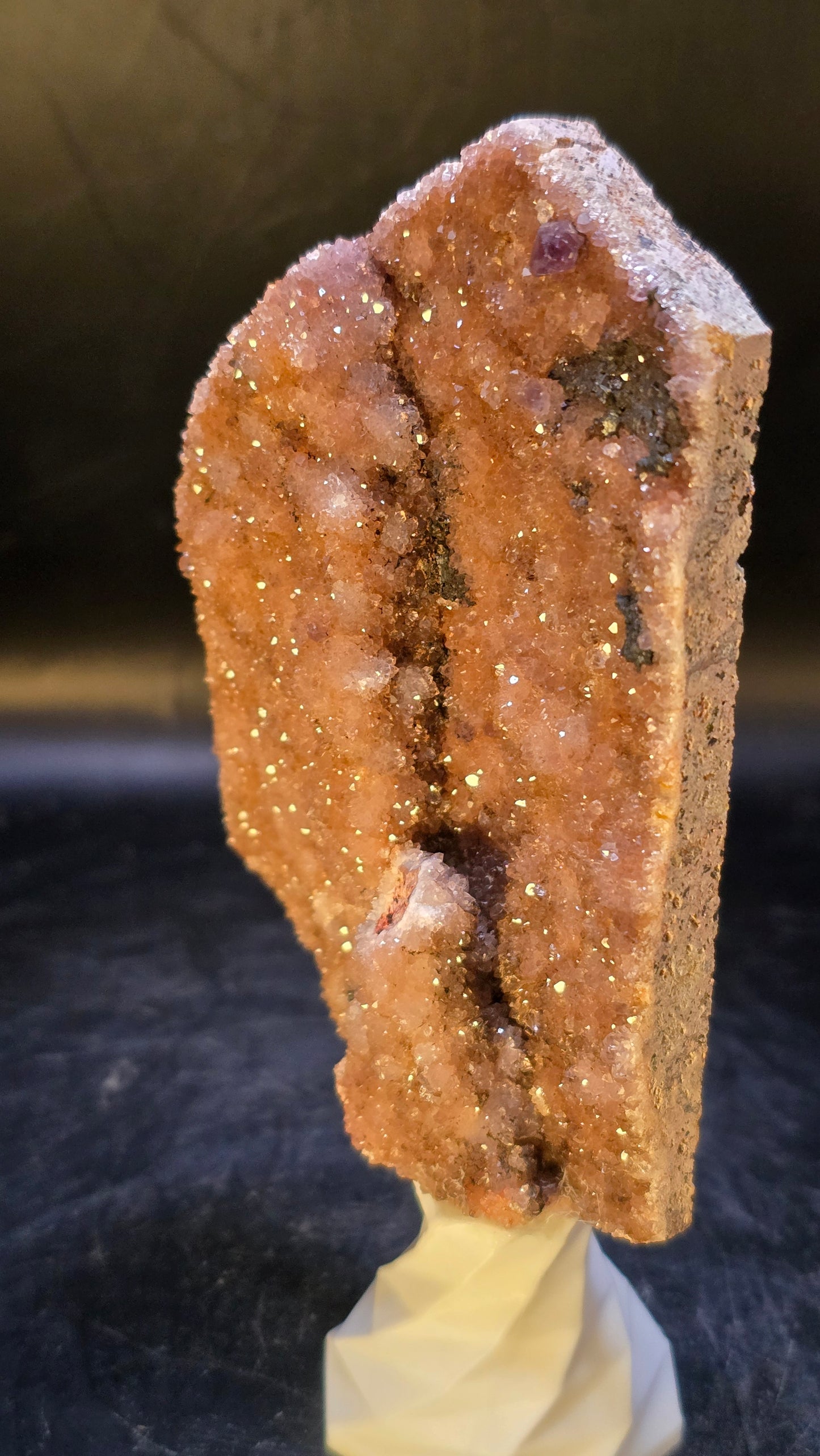 Golden Sugar Druzy Amethyst Cluster – Alaçam, Turkey – 0.27 lbs