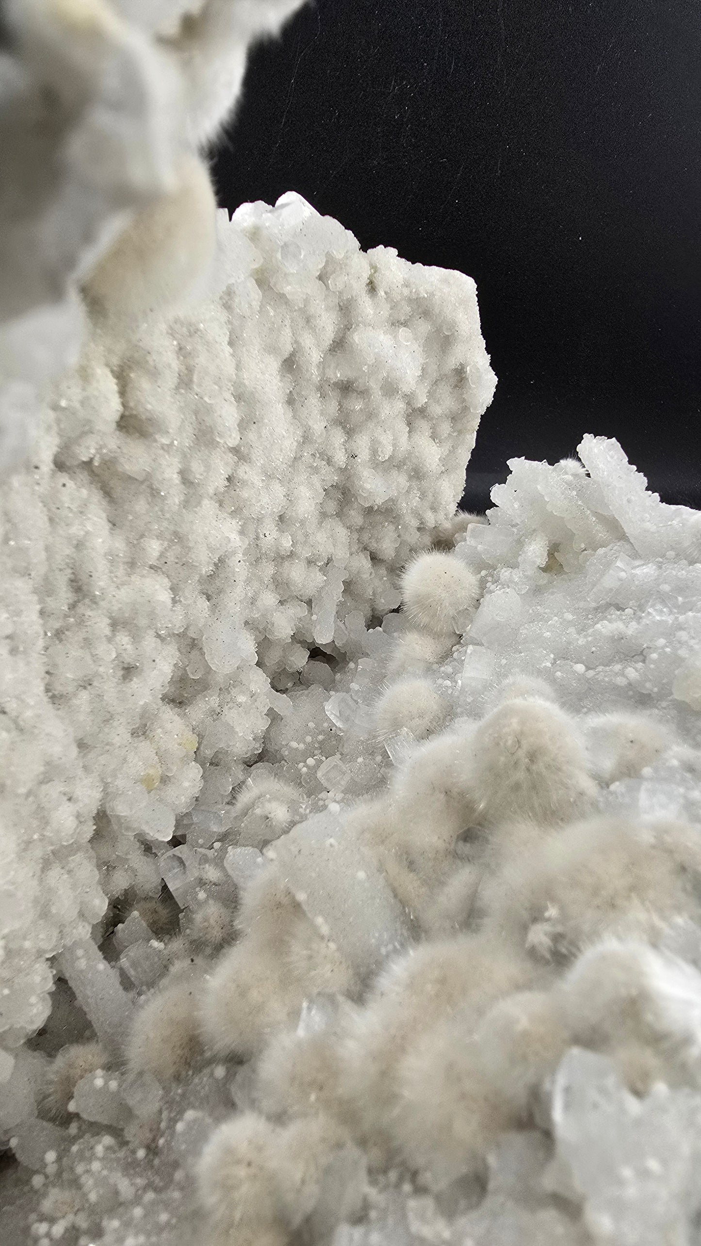 Large Okenite Geode with Calcite – Nashik District, Maharashtra, India – 7.4 lbs