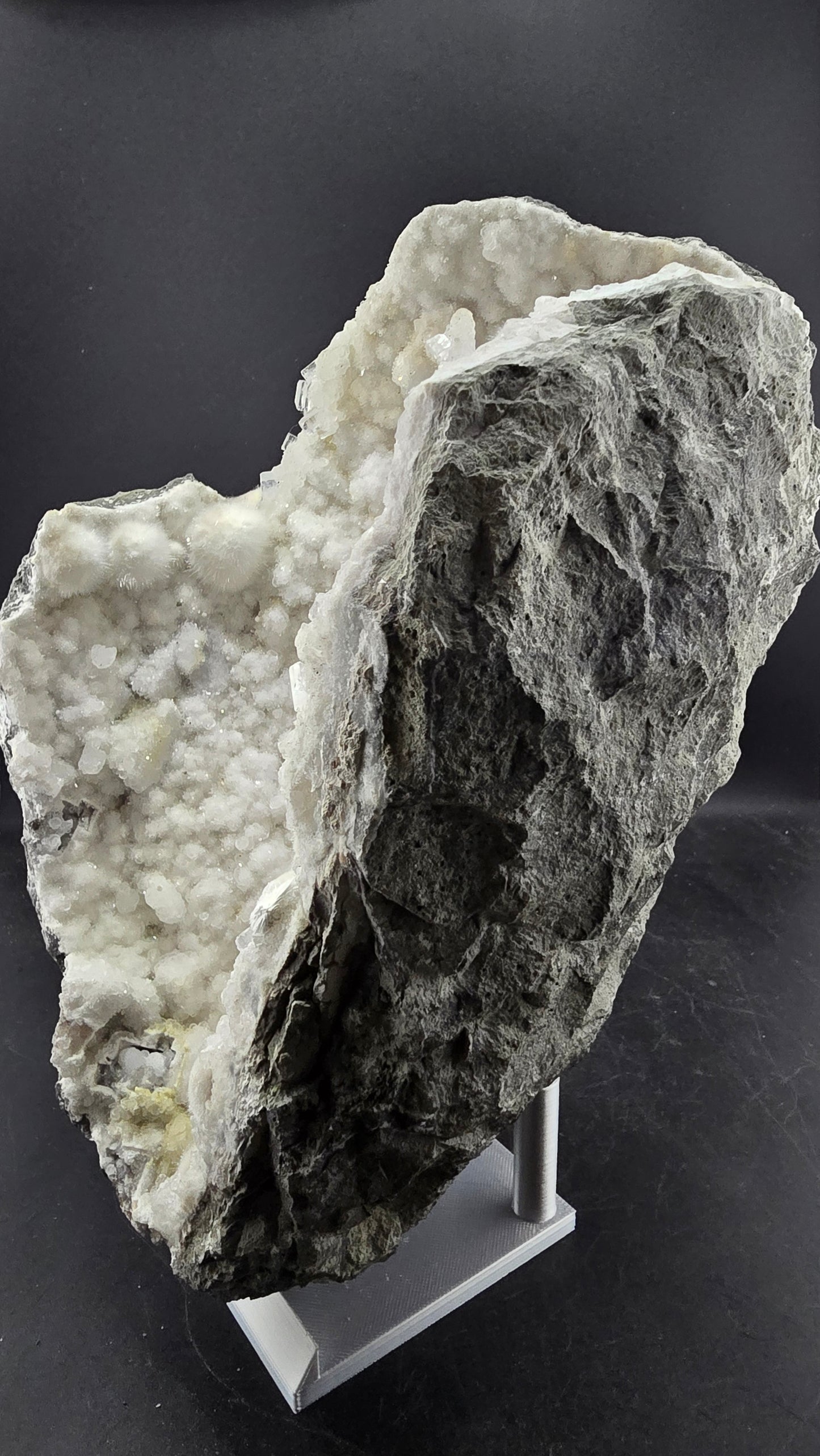 Large Okenite Geode with Calcite – Nashik District, Maharashtra, India – 7.4 lbs