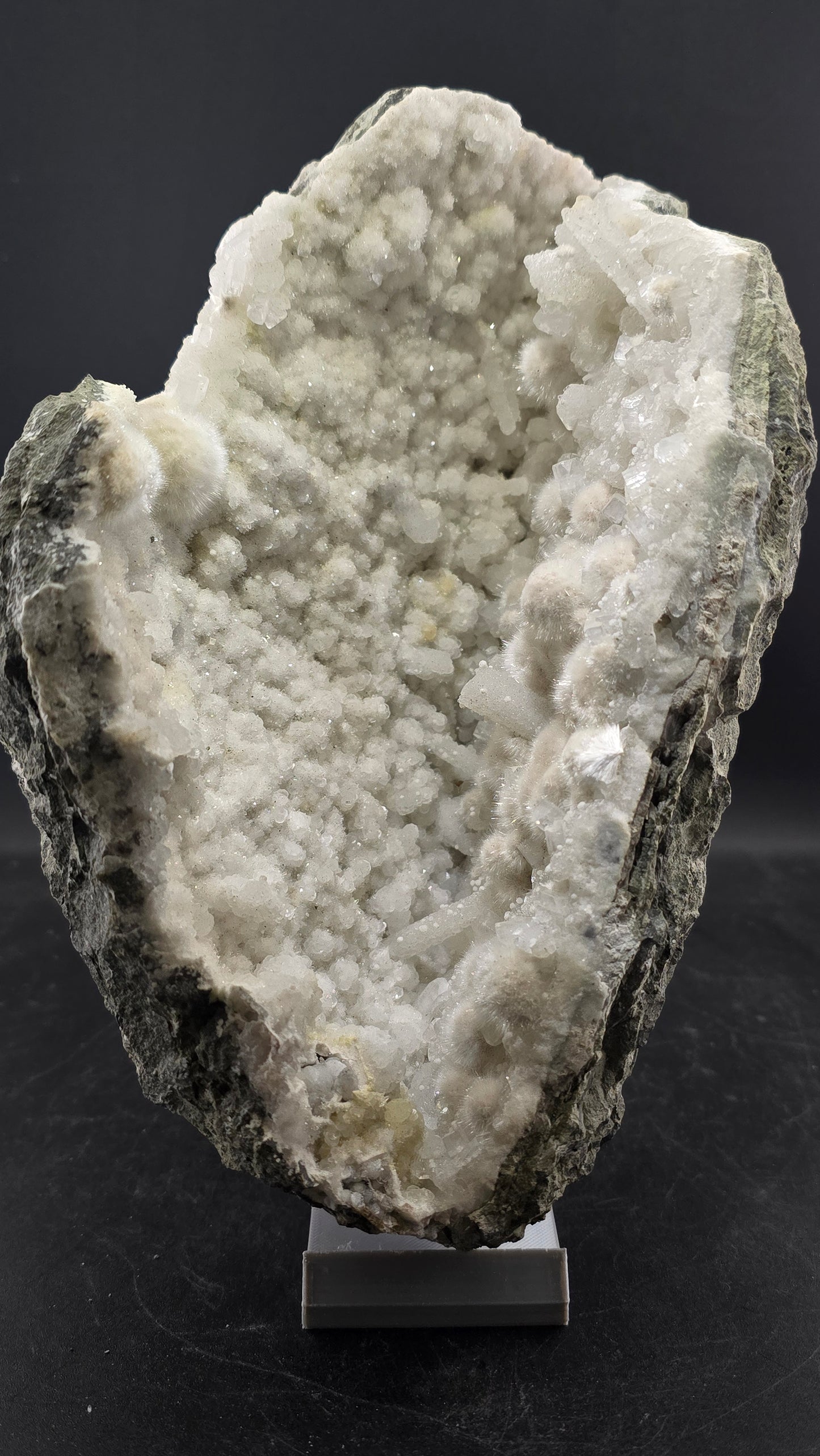Large Okenite Geode with Calcite – Nashik District, Maharashtra, India – 7.4 lbs