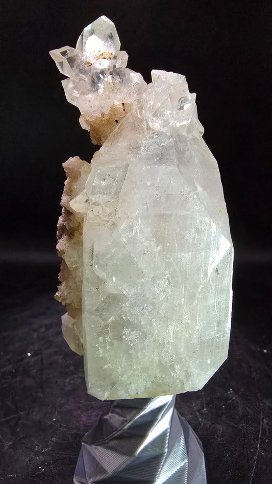 Massive Apophyllite Crystal with Secondary Apophyllite – Maharashtra, India – 0.25 lbs