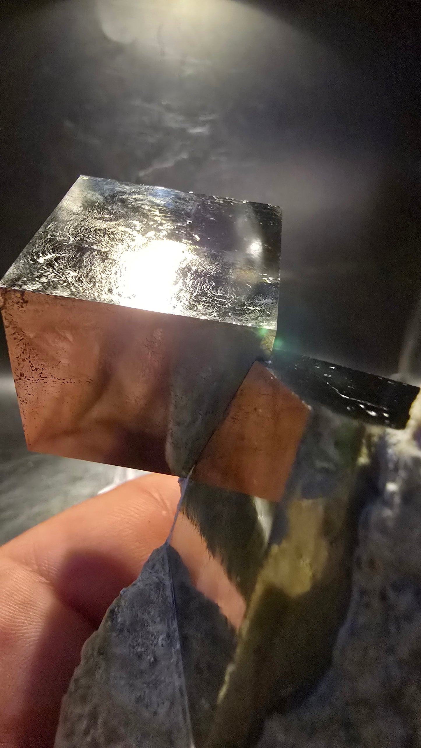 Mirror-Luster Cubic Pyrite on Matrix – Cerro de Pasco, Peru – 1.95 lbs