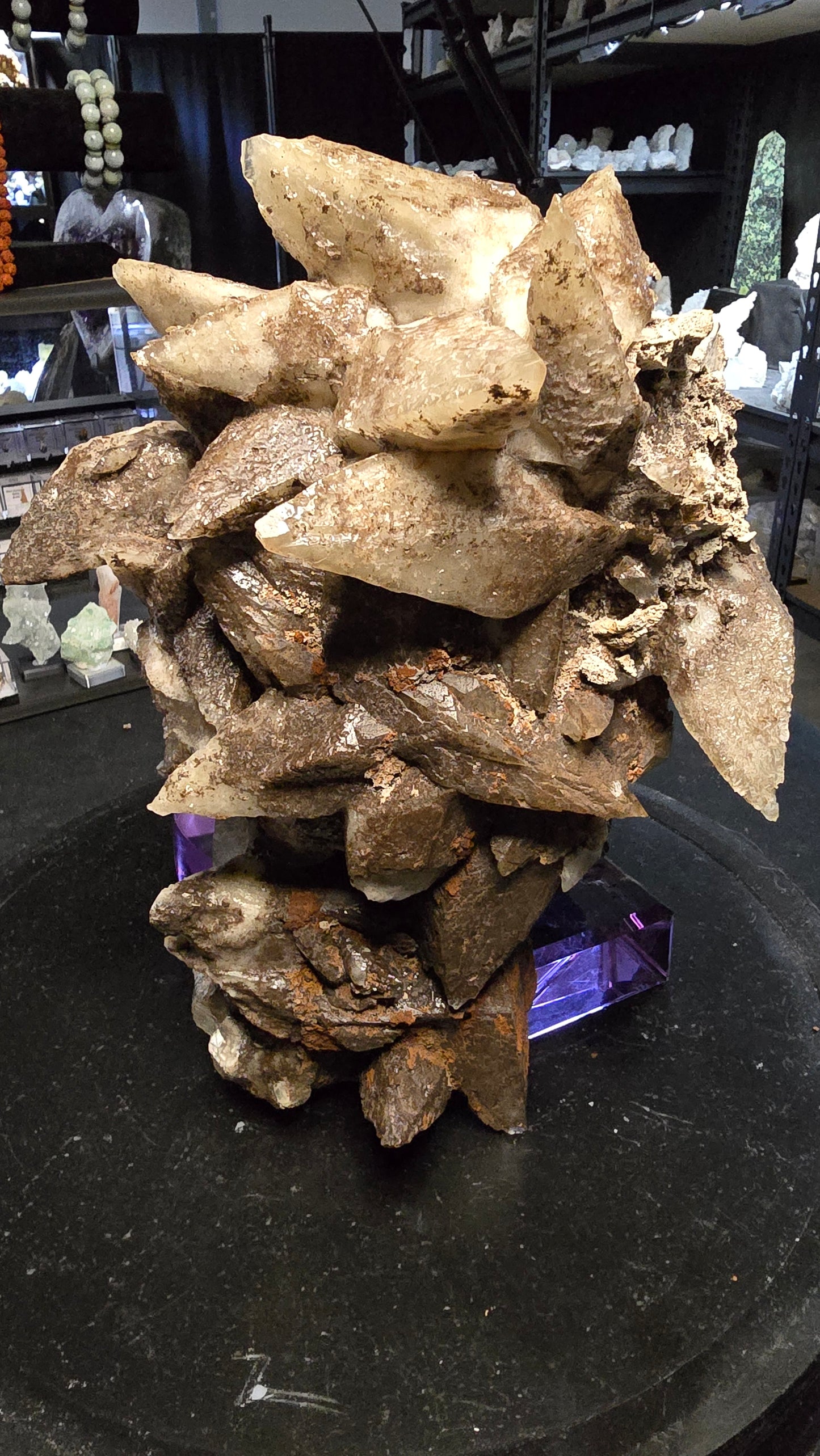 Monumental Fluorescent Dogtooth Calcite Formation – Sweetwater Mine, Missouri, USA – 30.37 lbs