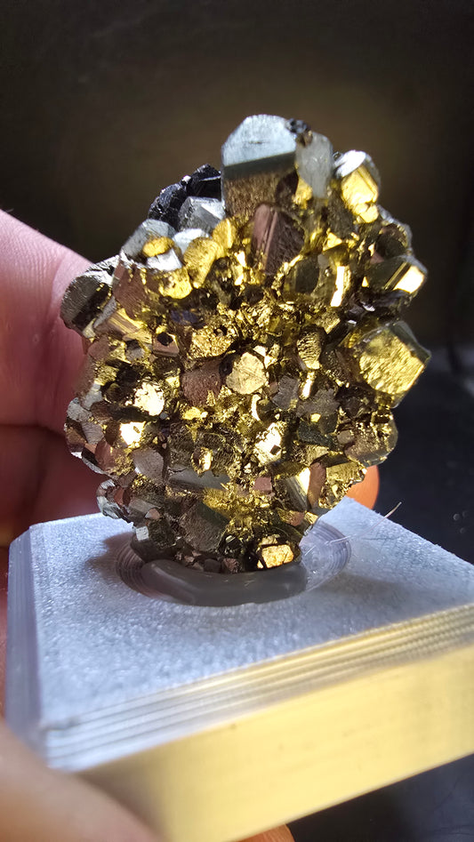 Octahedral Pyrite with Hematite – Huanzala Mine, Peru – 29 Grams