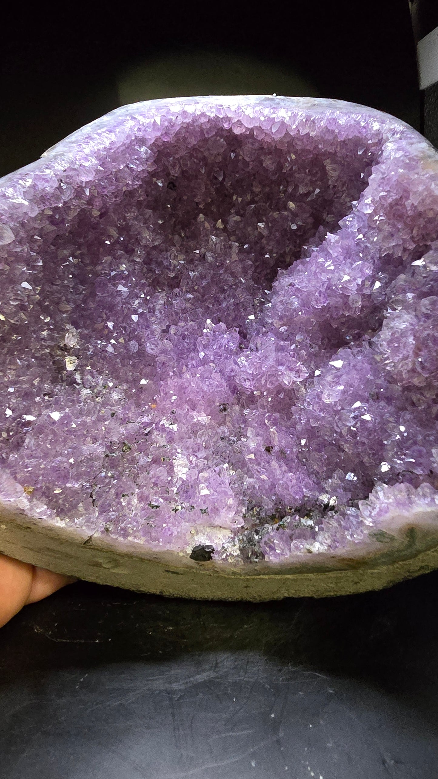 Open-Base Amethyst Cathedral Geode – Brazil – 4.25 lbs