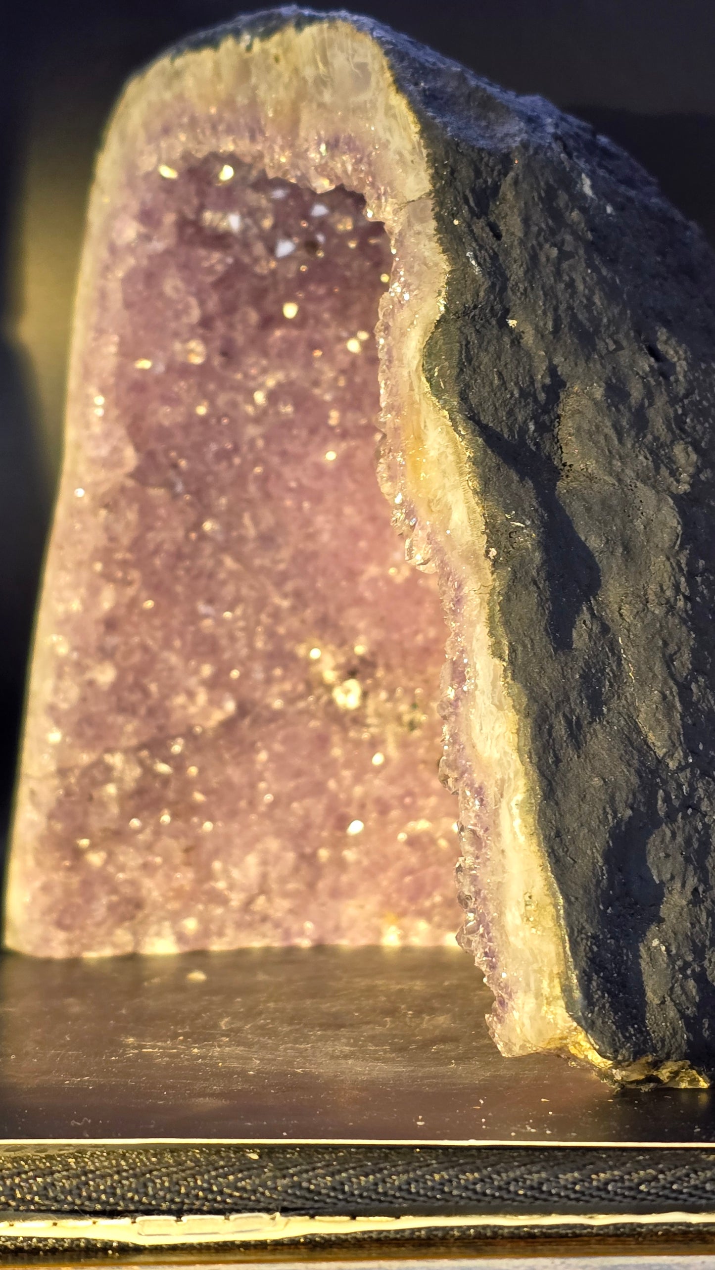 Open-Base Amethyst Cathedral Geode – Brazil – 4.25 lbs