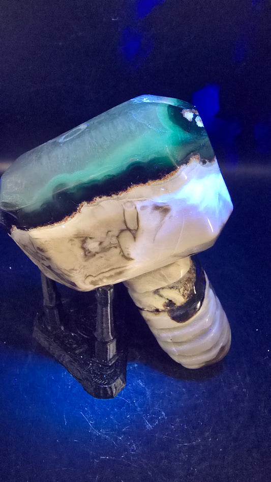 Volcano Agate Thor's Hammer Mjolnir inspired Carving – Madagascar – 0.56 lbs