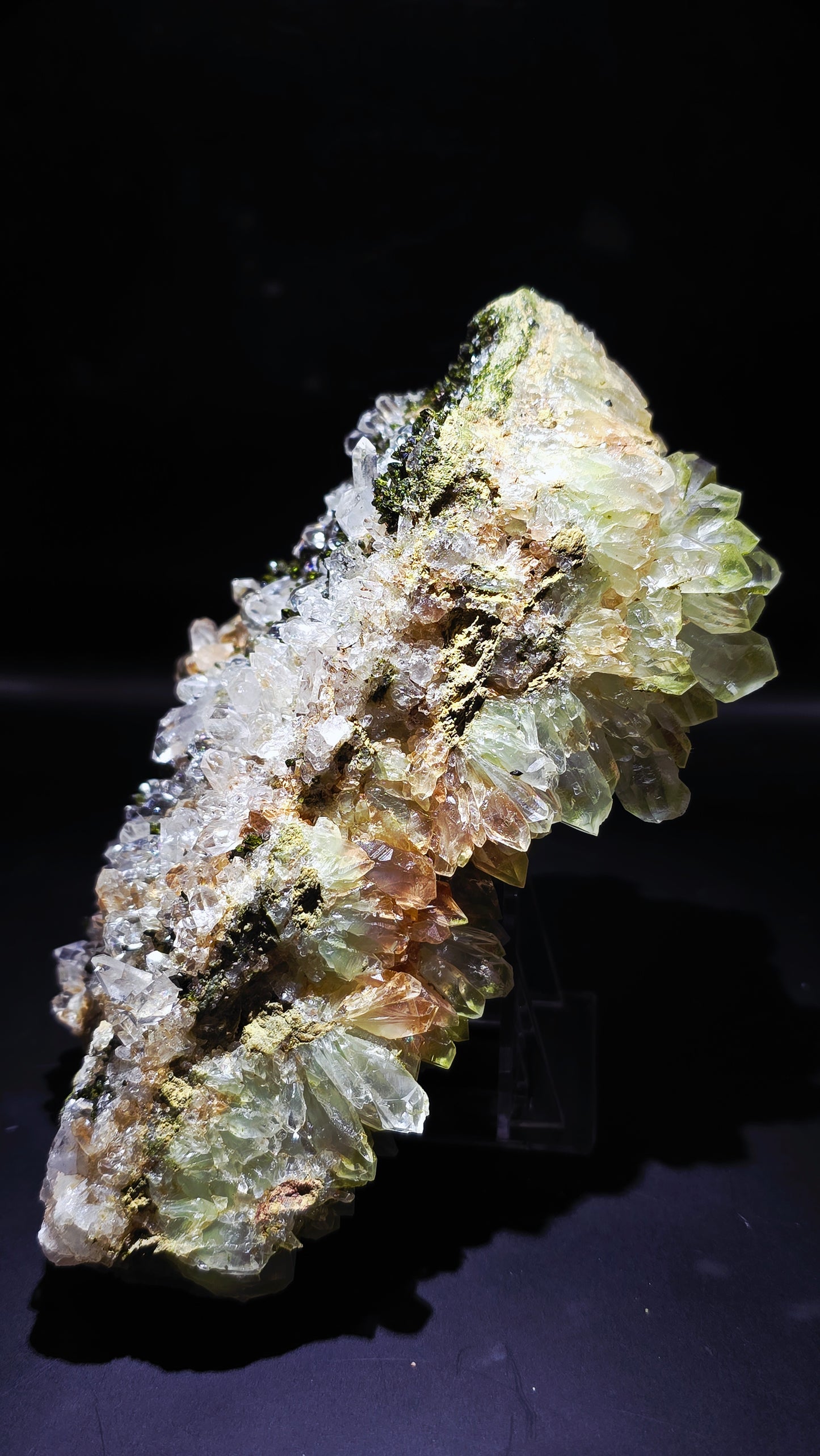 Fairy Forest Epidote & Quartz Cluster – Eastern Anatolia – 2.12 lbs