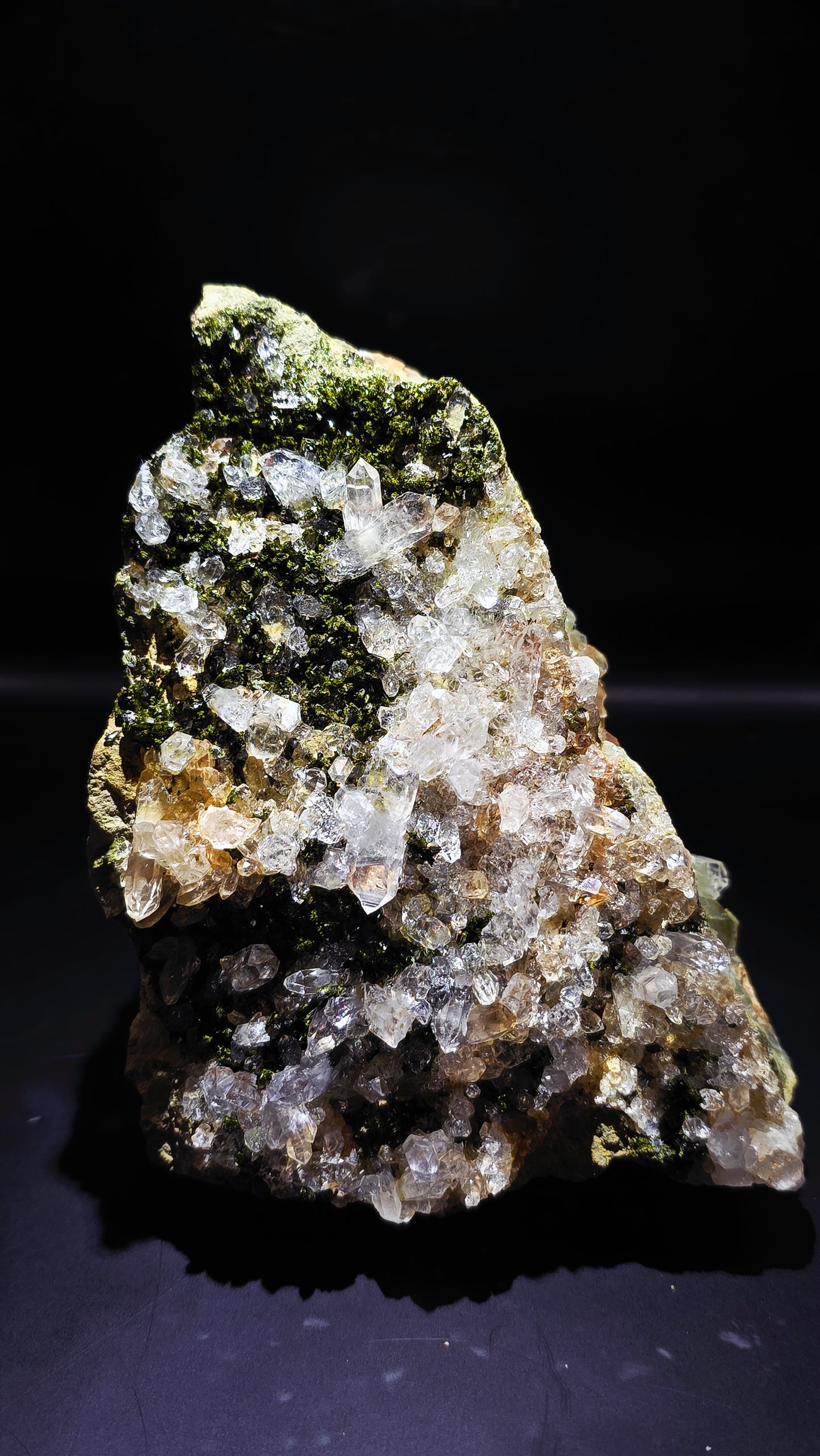 Fairy Forest Epidote & Quartz Cluster – Eastern Anatolia – 2.12 lbs
