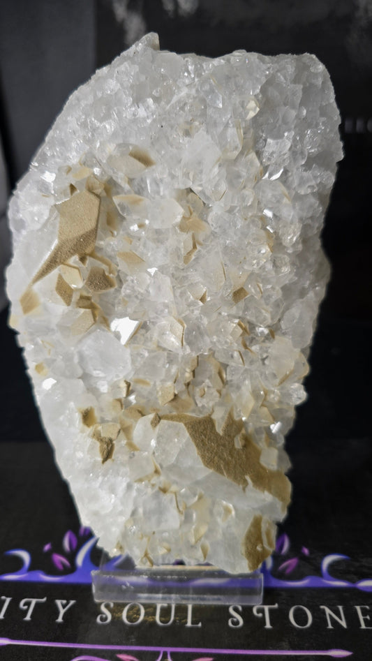 Apophyllite with Golden Desert Druzy – 1.81 lbs