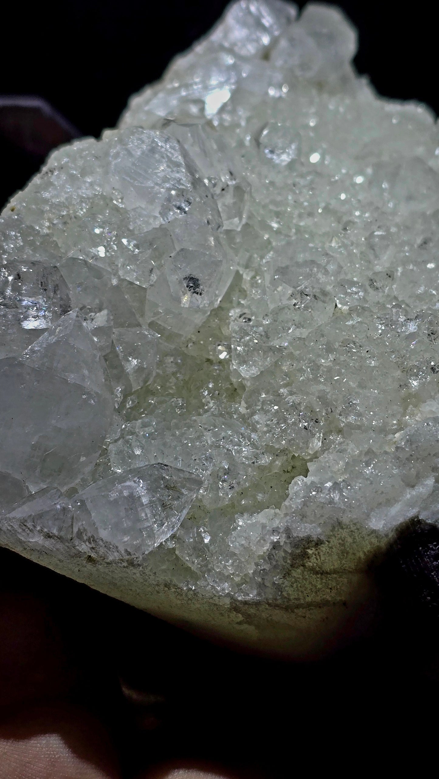 Diamond & Druzy Apophyllite Cluster – Maharashtra, India – 1.75 lbs