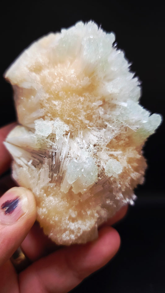 Blue Apophyllite, Scolecite & Stilbite Specimen – Maharashtra, India – 0.62 lbs