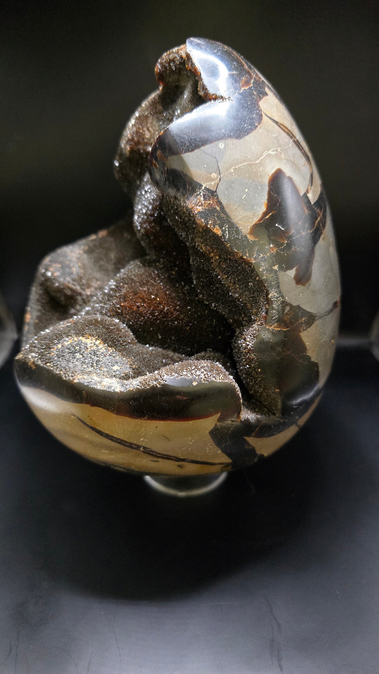 Septarian Stone Polished Egg  – Madagascar – 6.31 lbs