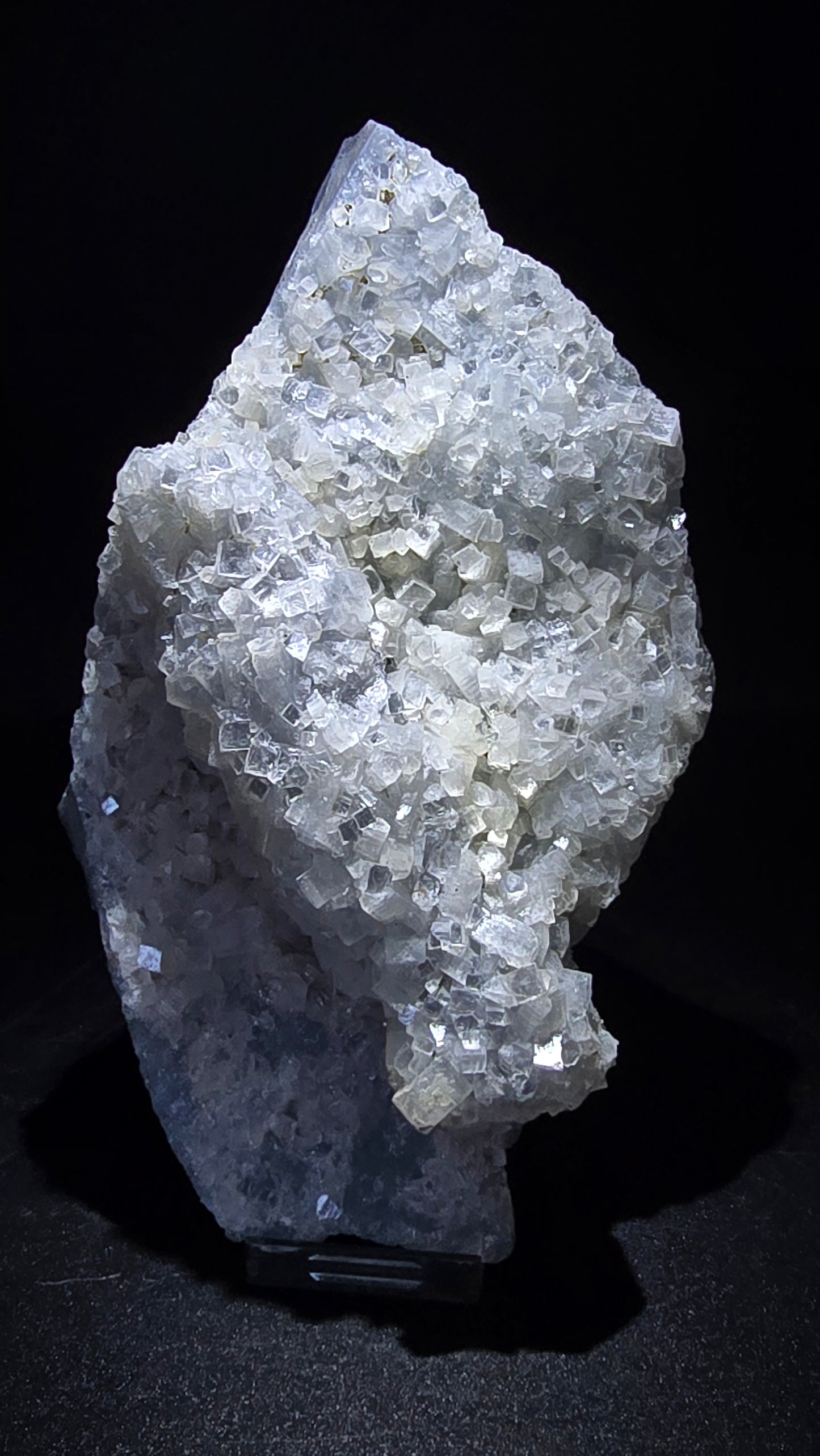 Blue Chalcedony with Cubic Apophyllite Stalactite Formation – Maharashtra, India – 1.64 lbs