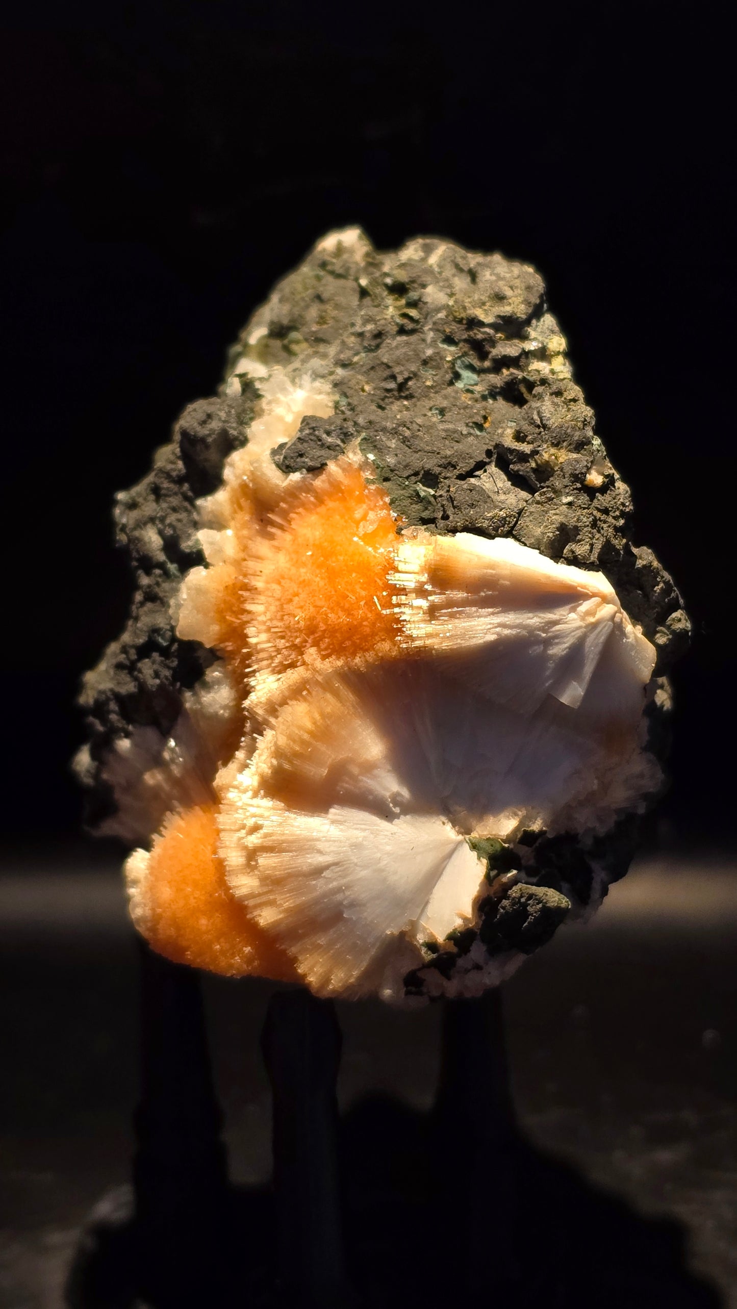 Orange Thomsonite Cluster – India – 0.17 lbs