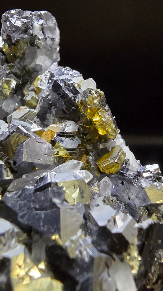 Galena and Quartz Cluster Specimen – 9th September Mine, Bulgaria – 0.56 lbs