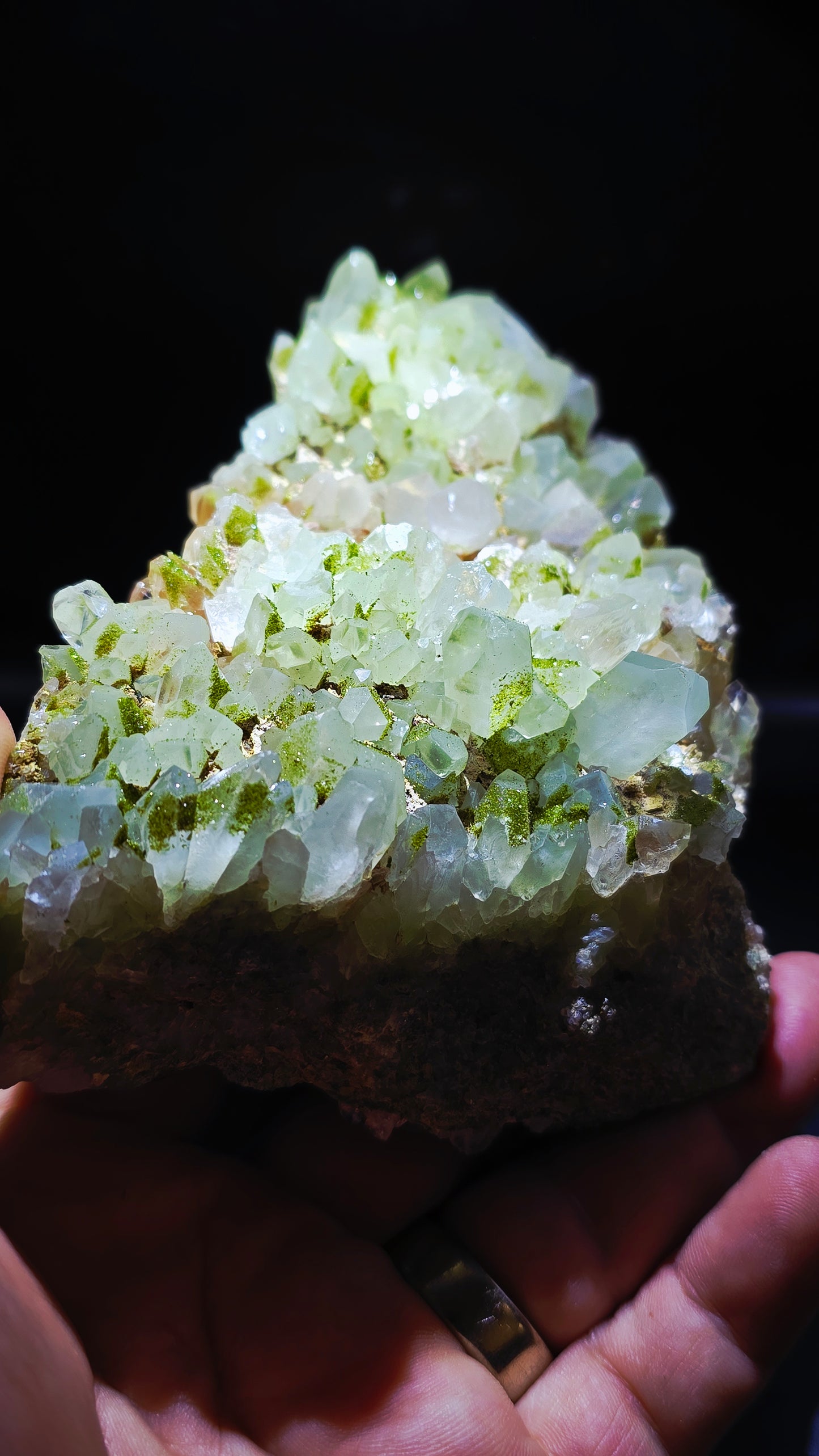 Fairy Forest Epidote & Quartz Cluster – Eastern Anatolia – 2.12 lbs