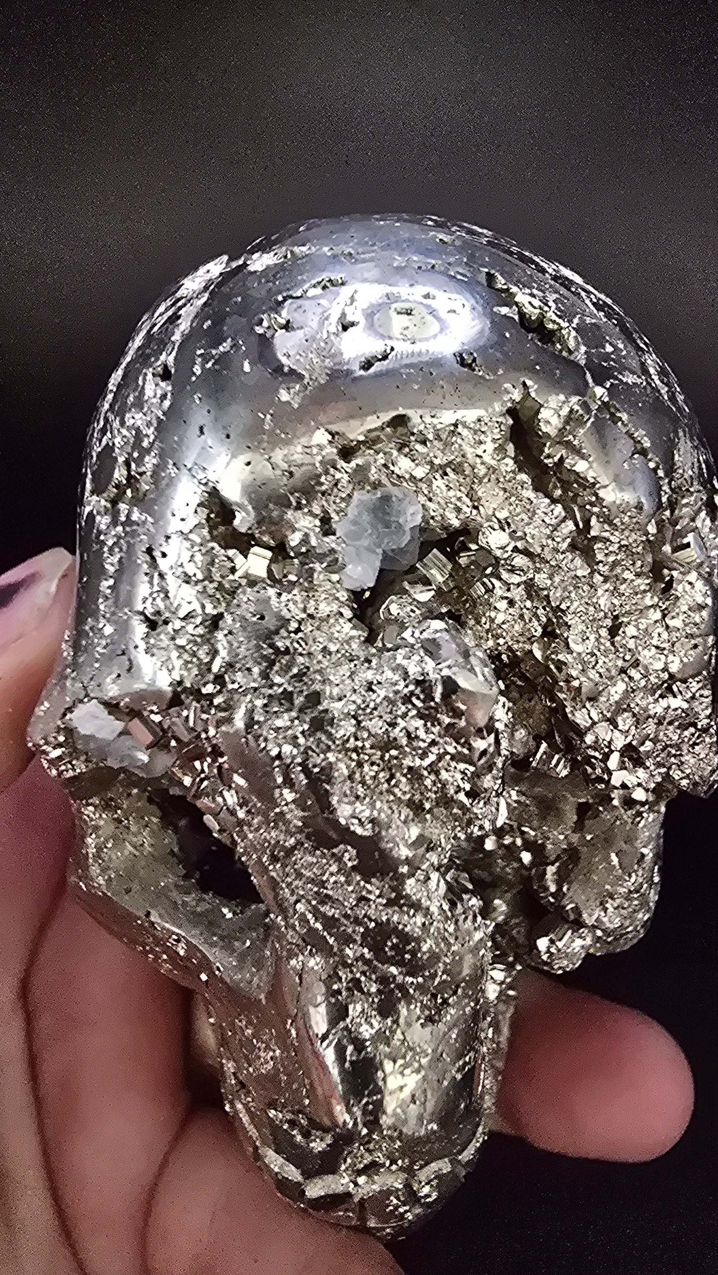Peruvian Pyrite Skull – 2.42 lbs