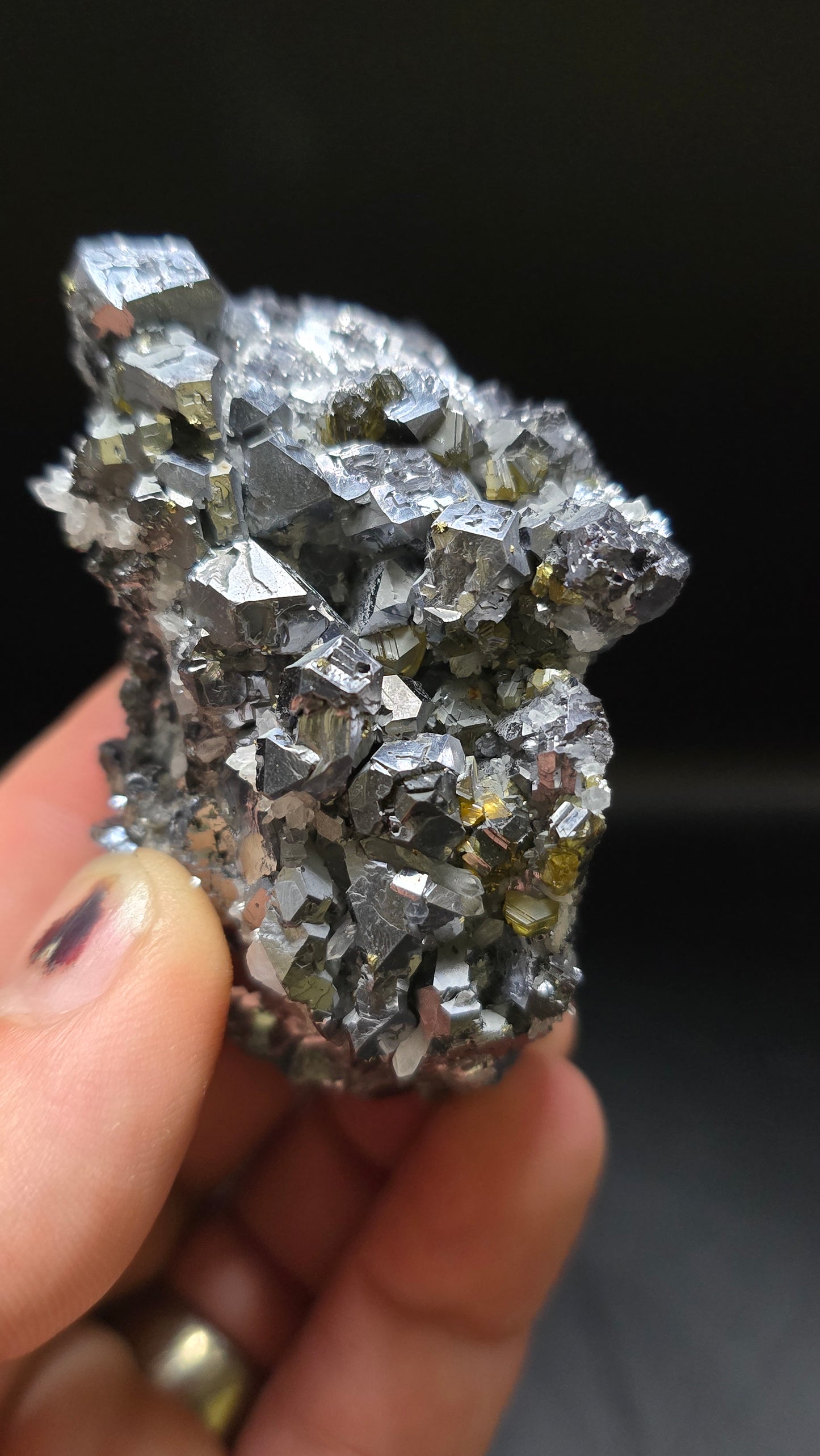 Galena and Quartz Cluster Specimen – 9th September Mine, Bulgaria – 0.56 lbs